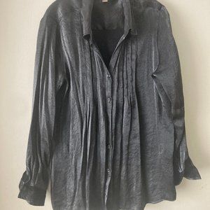 Silver Lame Blouse size XL